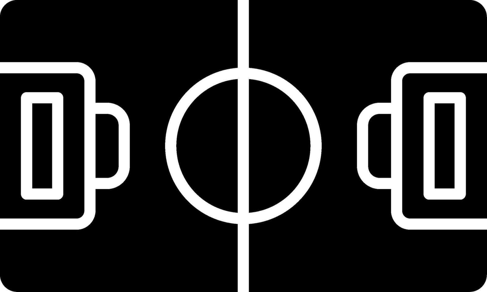 voetbalveld glyph icoon vector