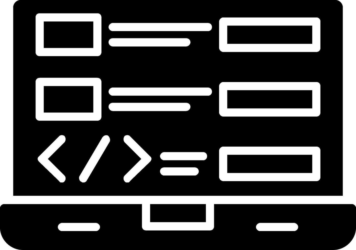 codering glyph-pictogram vector