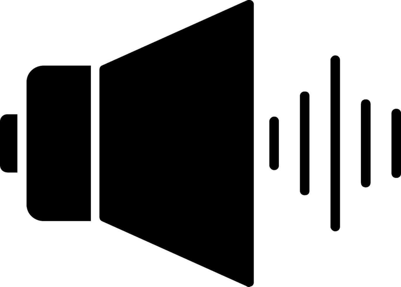 audio glyph-pictogram vector