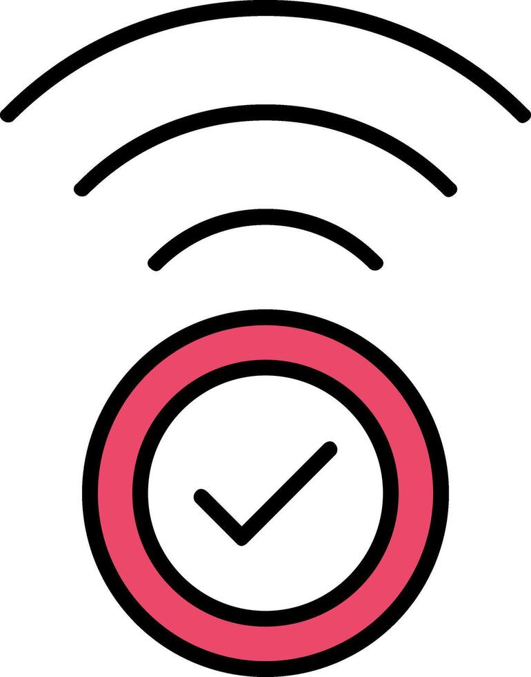 Wifi lijn gevulde icoon vector