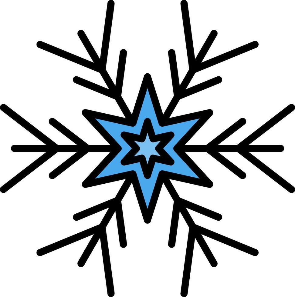 sneeuwvlok lijn gevulde icoon vector