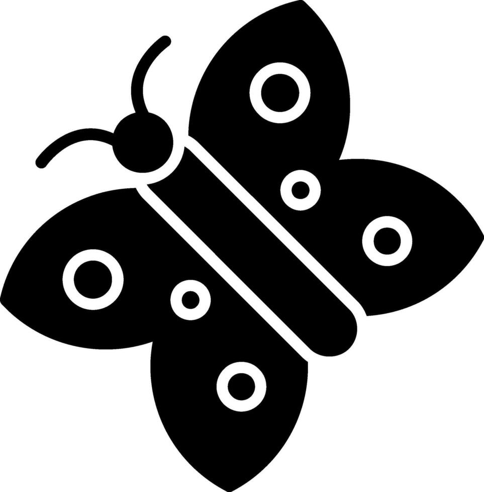 vlinder glyph icoon vector