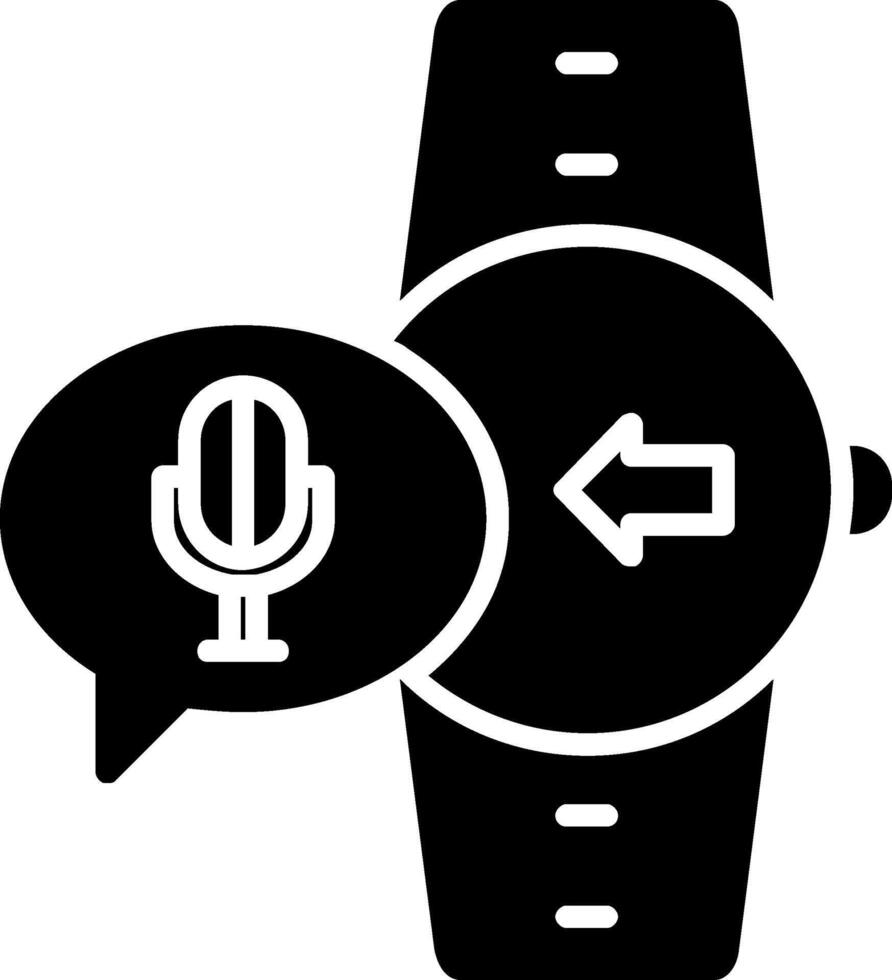 microfoon glyph-pictogram vector