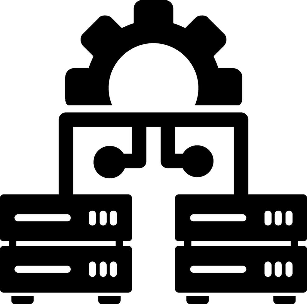 glyph-pictogram voor gegevensbeheer vector