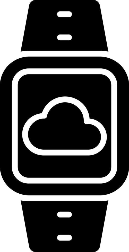 glyph-pictogram voor cloudverbinding vector