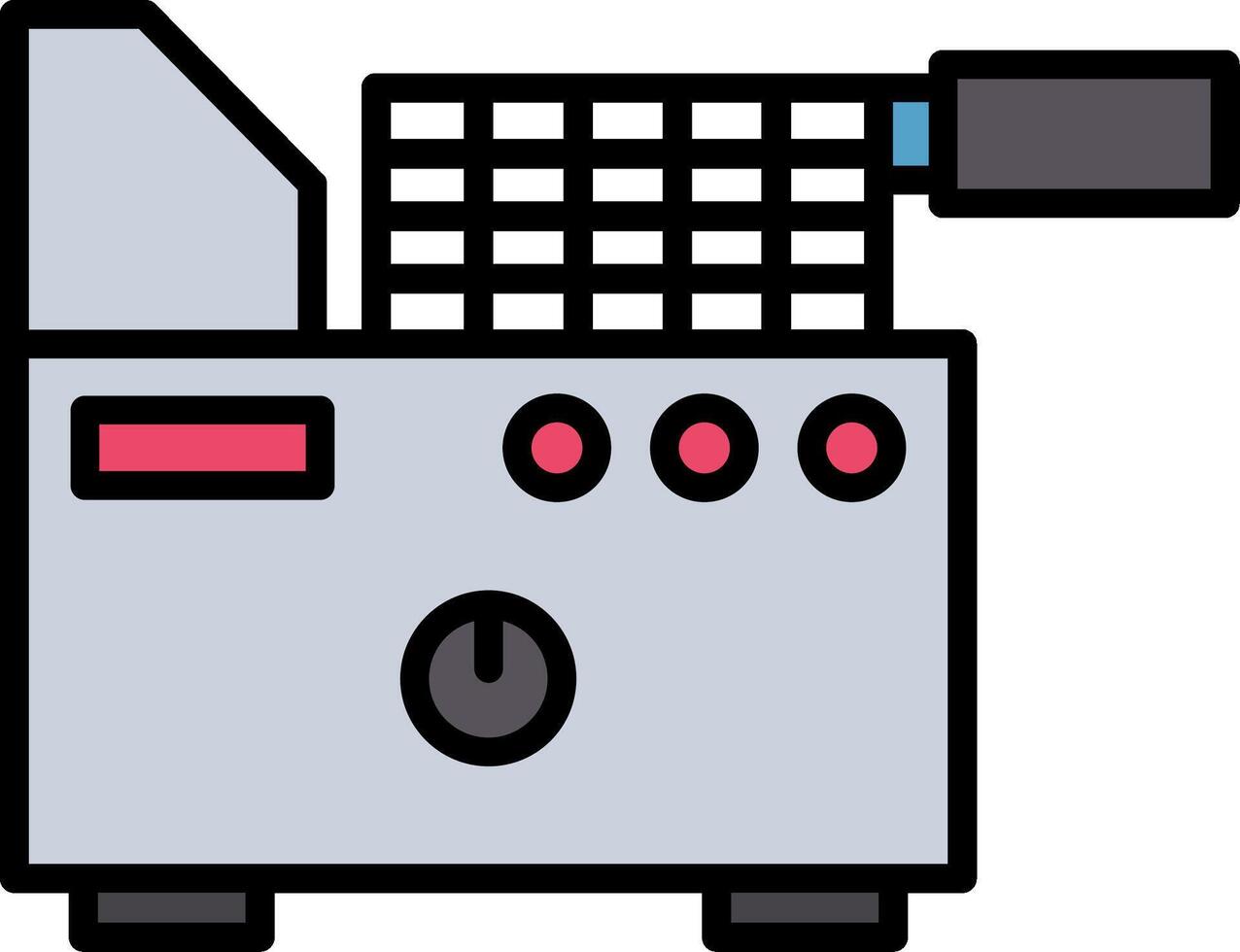 elektrisch frituur lijn gevulde icoon vector