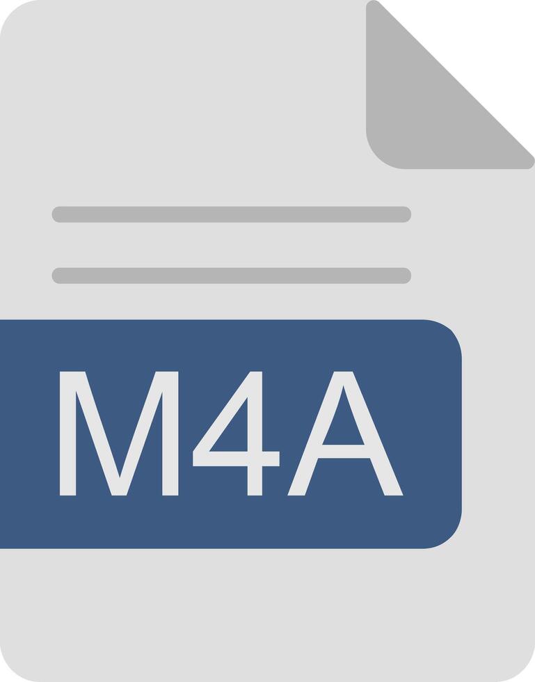 m4a het dossier formaat vlak icoon vector