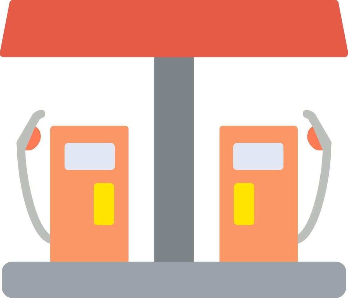 gas- station vlak icoon vector