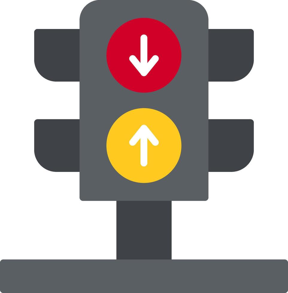 stoplicht plat pictogram vector