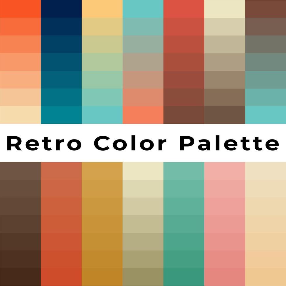 klassiek retro wijnoogst kleur palet, kleuren, kleur palet, wijnoogst kleur. vector