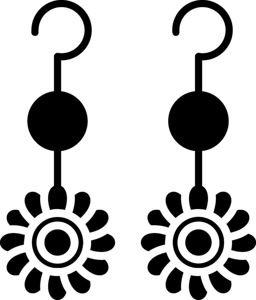 oorbellen glyph icoon vector