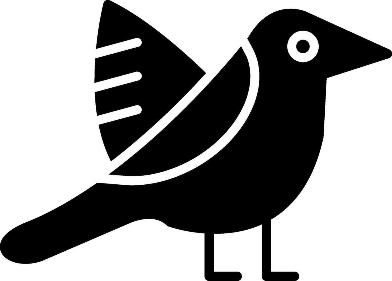 ornithologie glyph icoon vector