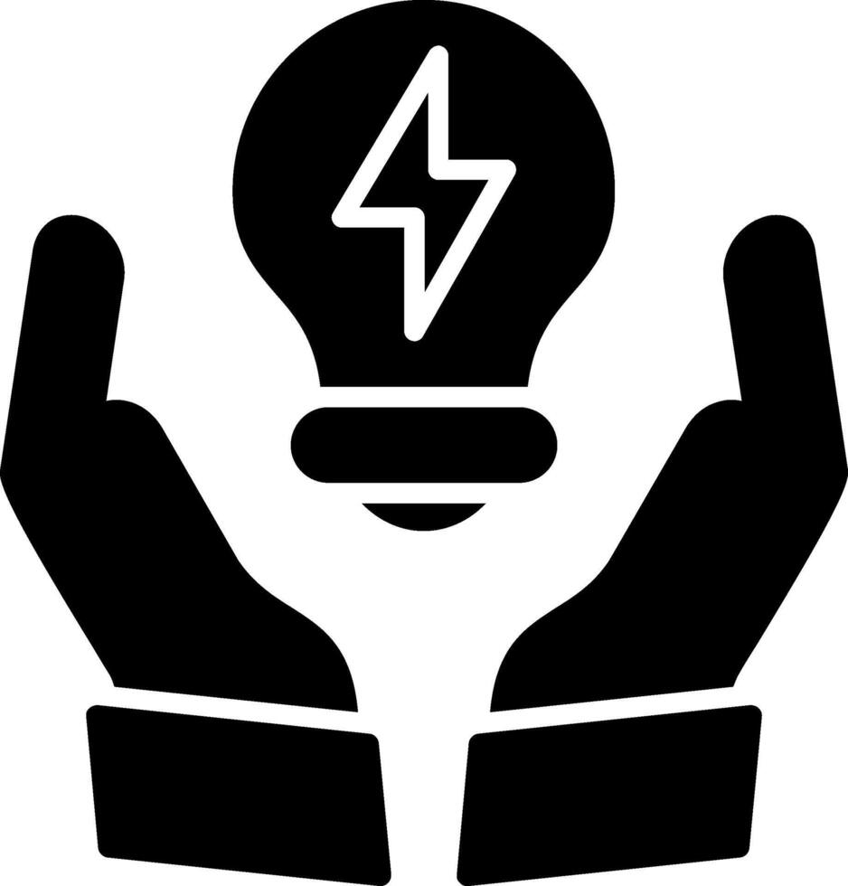 gloeilamp glyph icoon vector