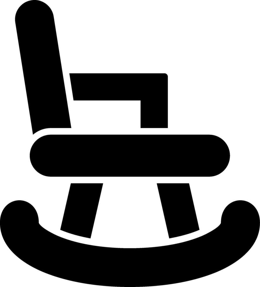 schommelstoel glyph icon vector