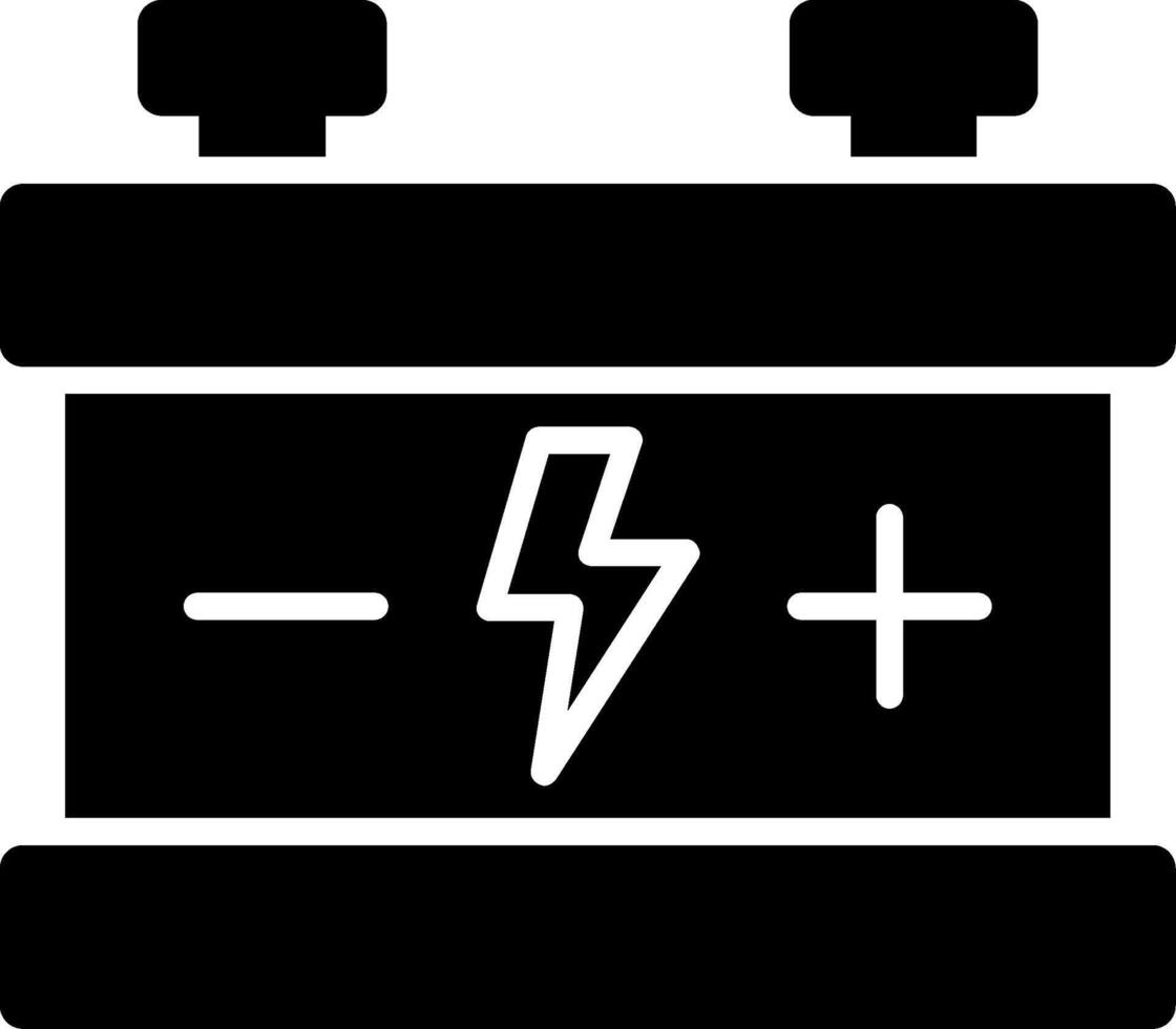 auto batterij glyph icoon vector