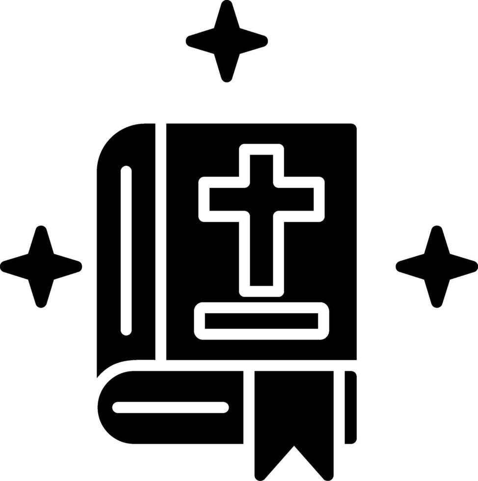 bijbel glyph icoon vector