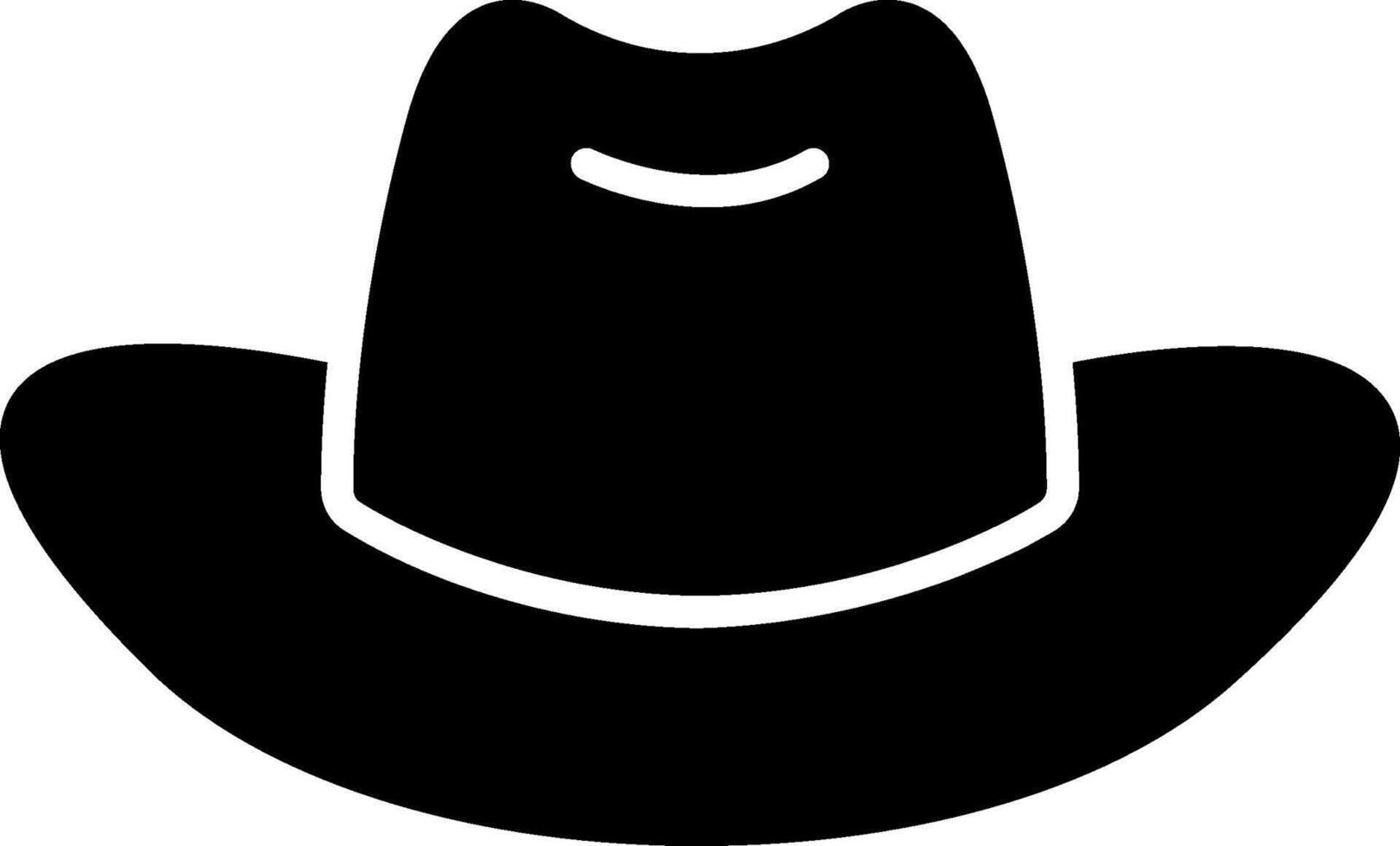 cowboyhoed glyph icoon vector