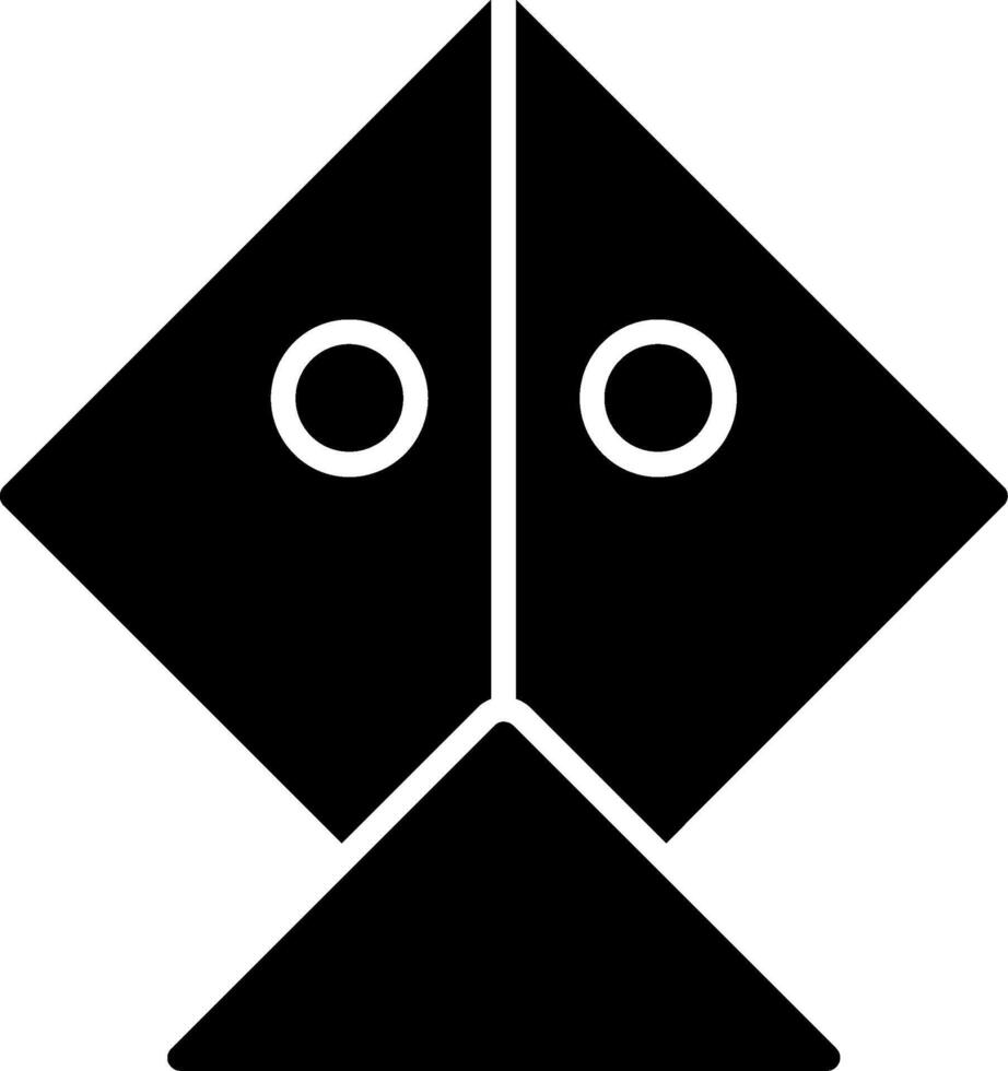 vlieger glyph icoon vector