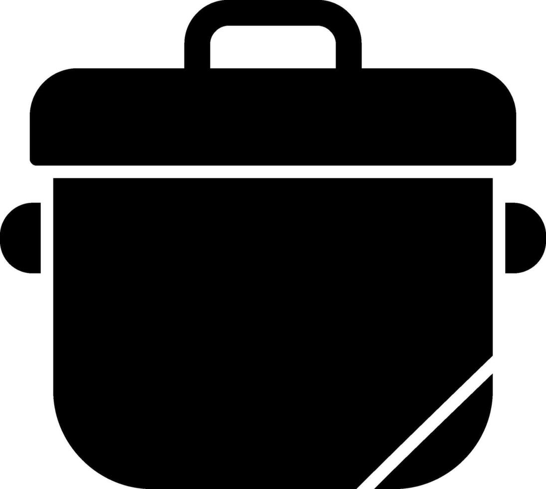 pot glyph icoon vector