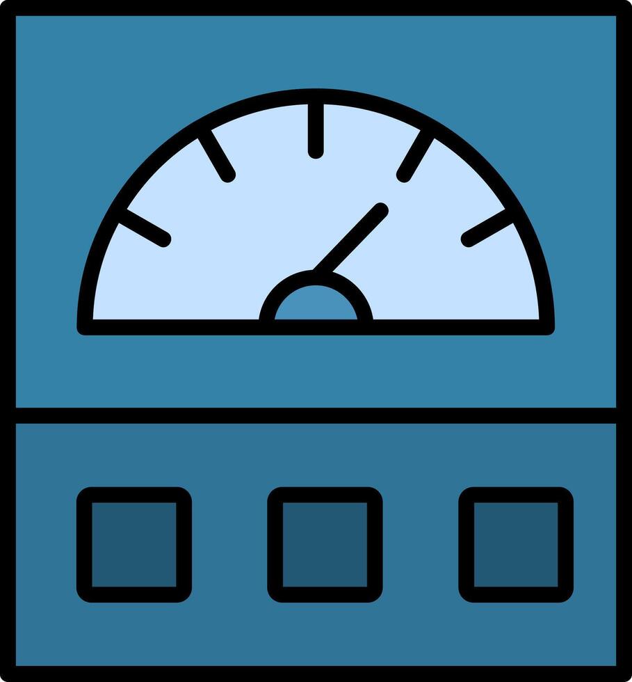 ampèremeter lijn gevulde icoon vector