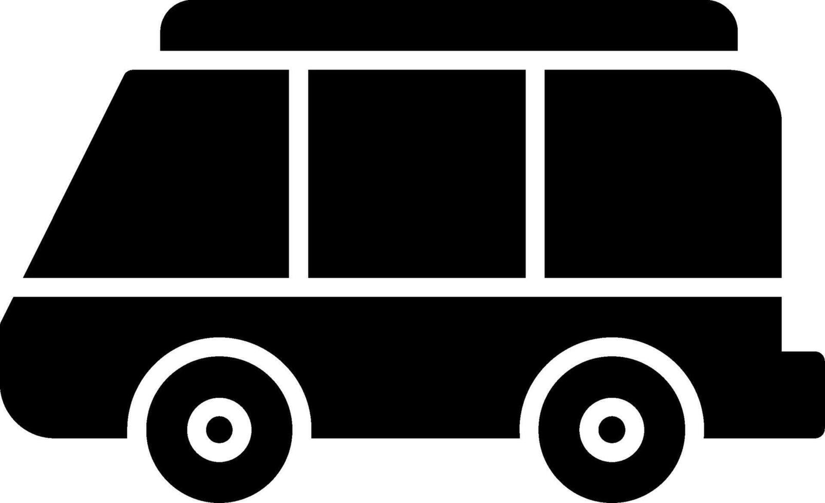 minibus glyph icoon vector