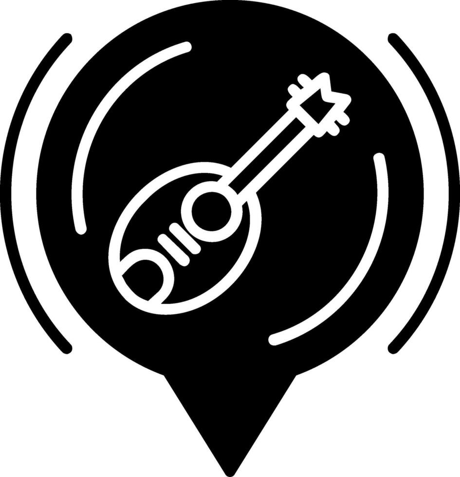 gitaar glyph icoon vector