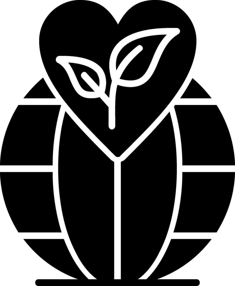 eco vriendelijk glyph icoon vector