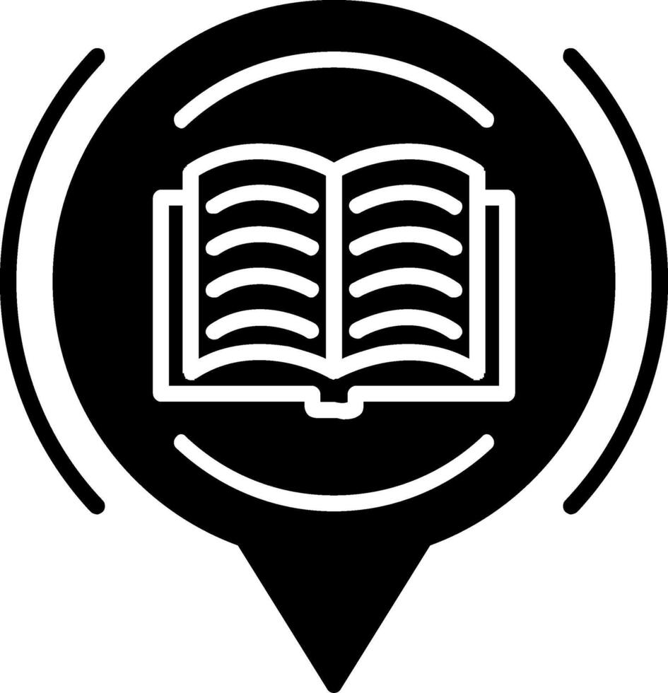 boek glyph icoon vector