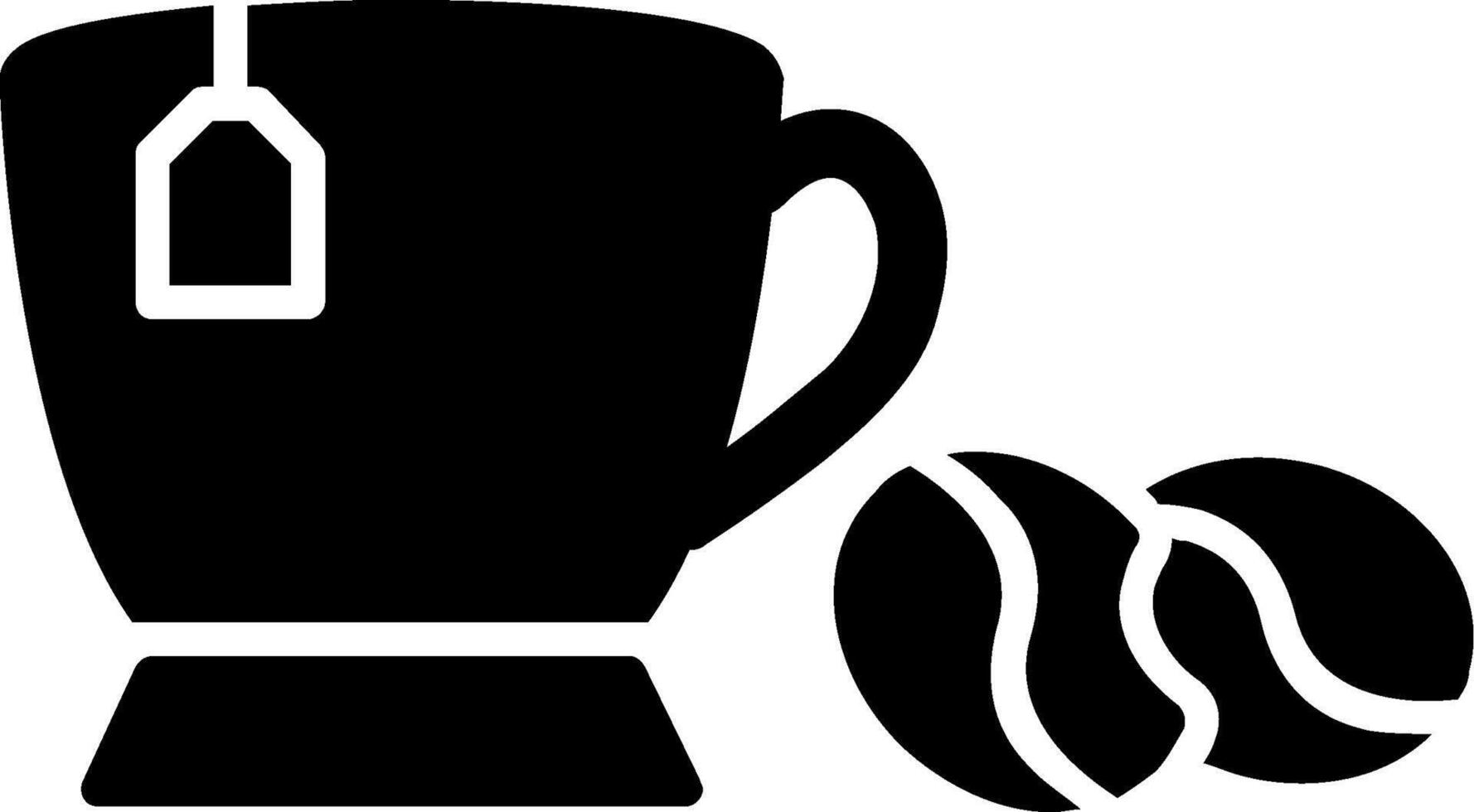 glyph-pictogram voor koffiekop vector