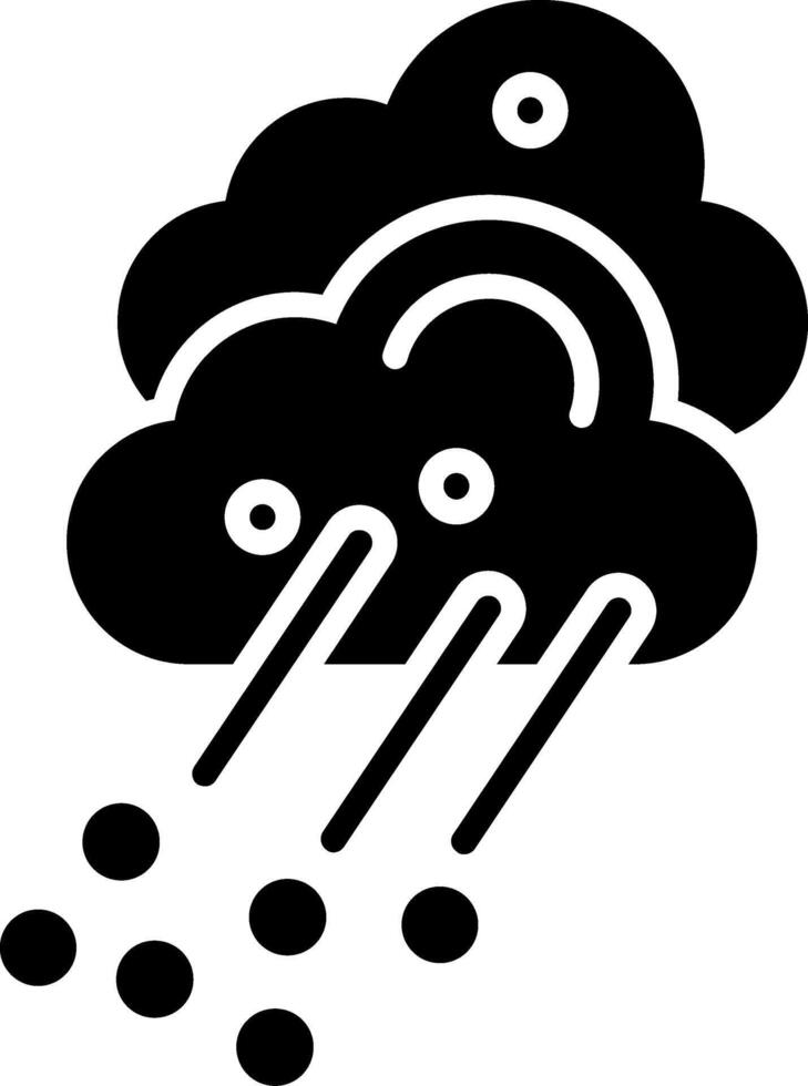 hagel glyph icoon vector