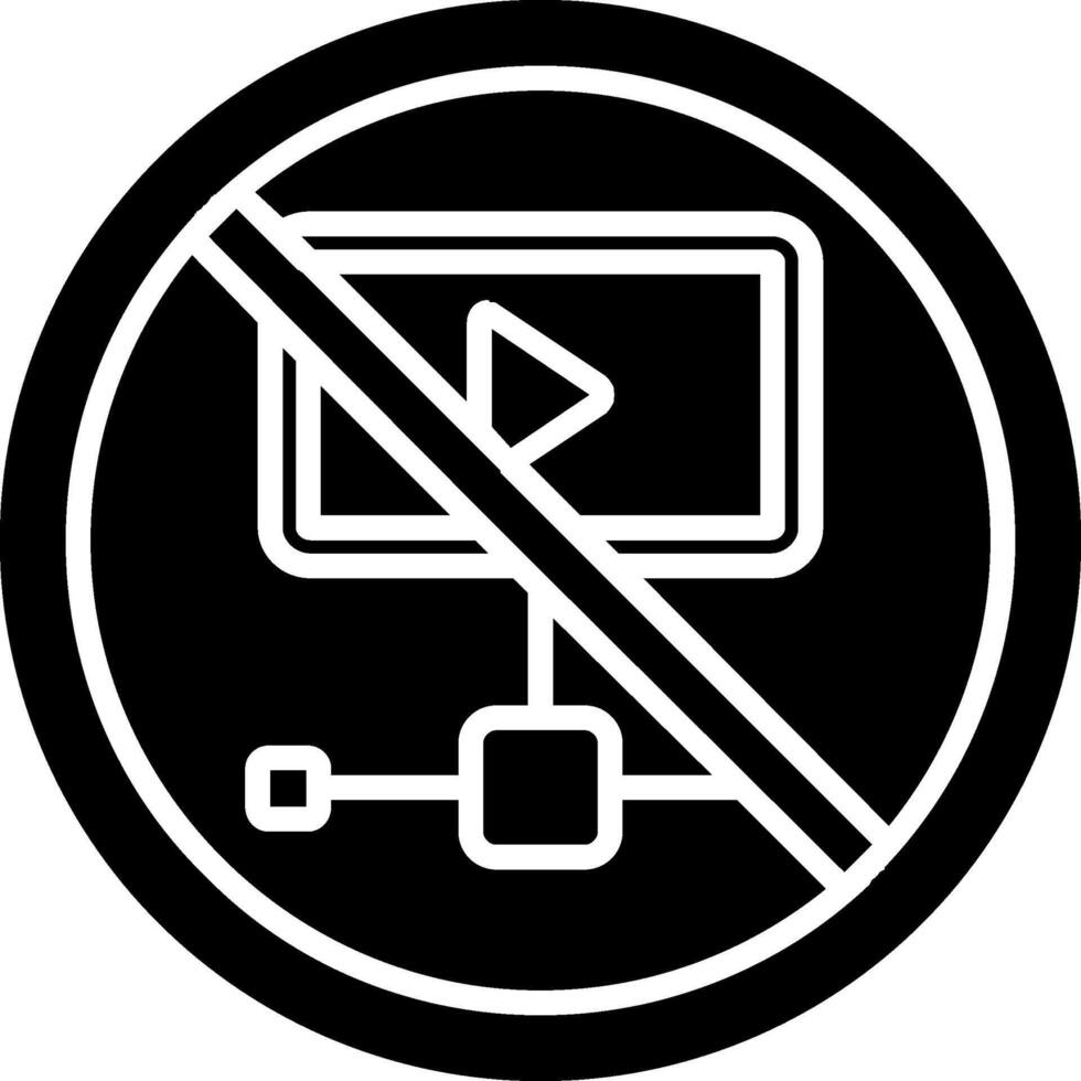 verboden teken glyph icoon vector