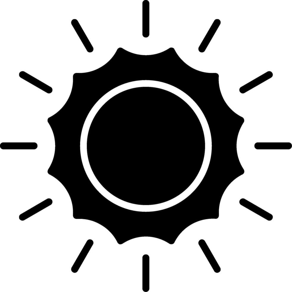 zon glyph icoon vector