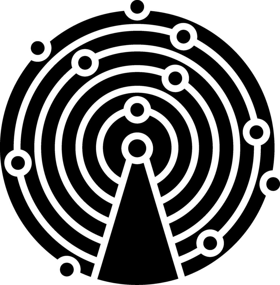 sonar glyph icoon vector