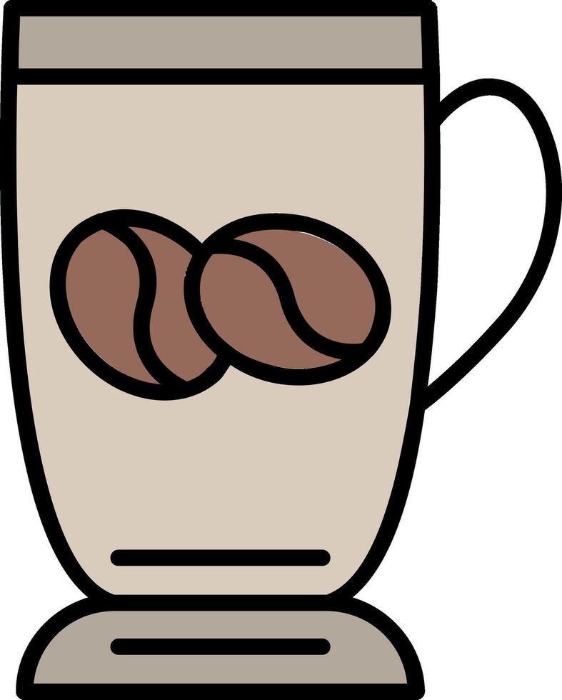 koffie kop lijn gevulde icoon vector