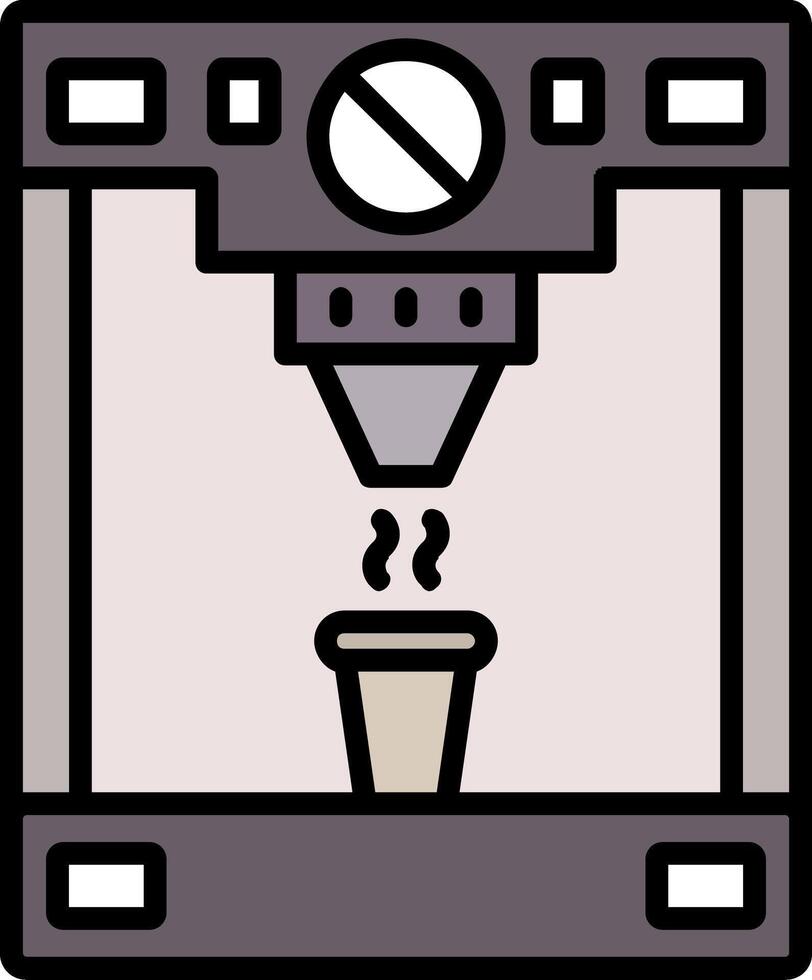 koffie machine lijn gevulde icoon vector
