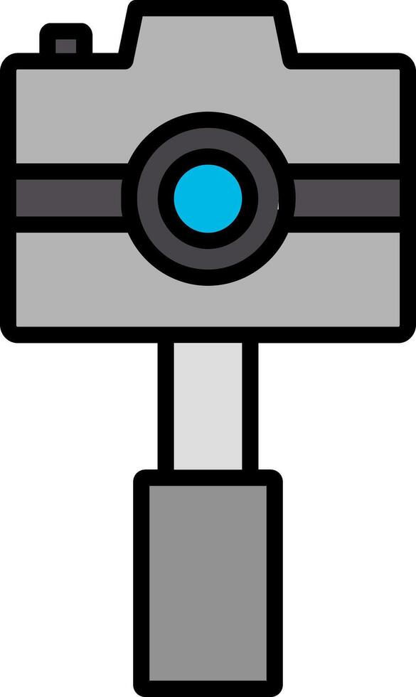 onderwater- camera lijn gevulde icoon vector
