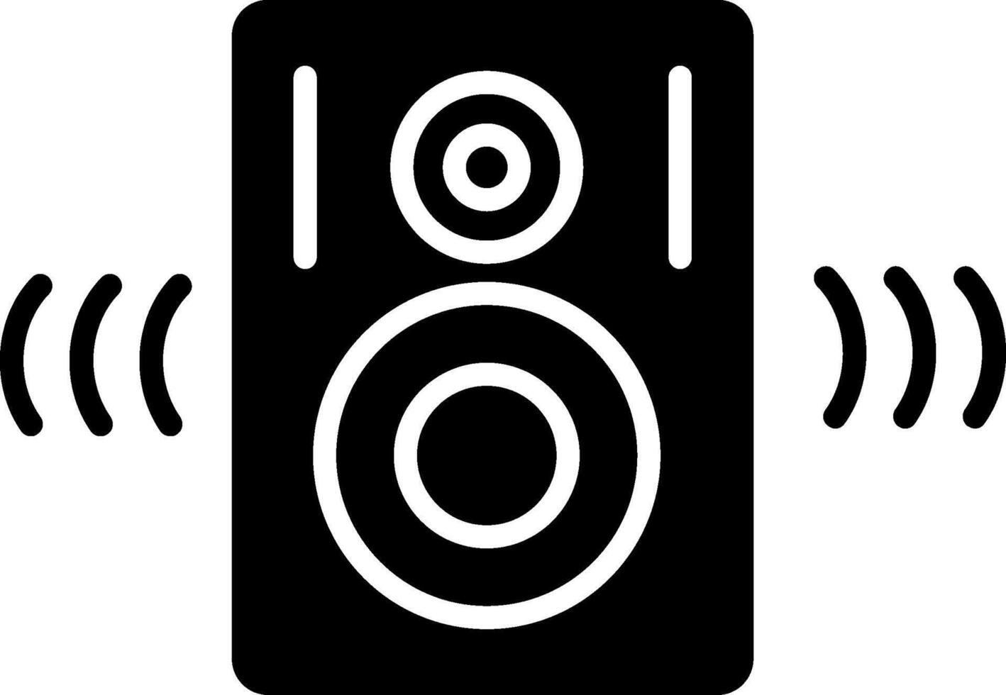 luidsprekers glyph-pictogram vector