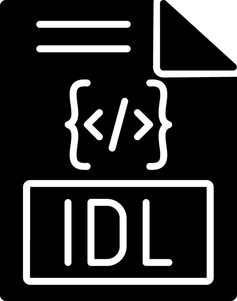 idl glyph icoon vector