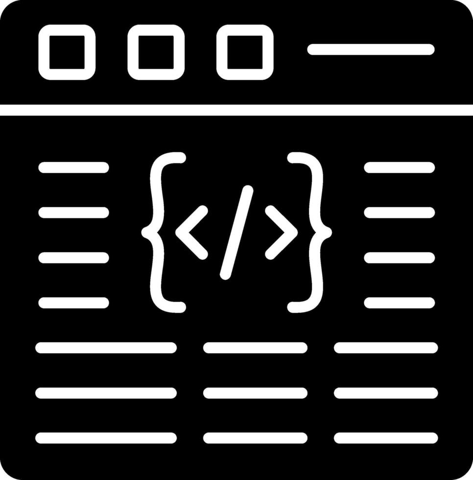 codering glyph-pictogram vector