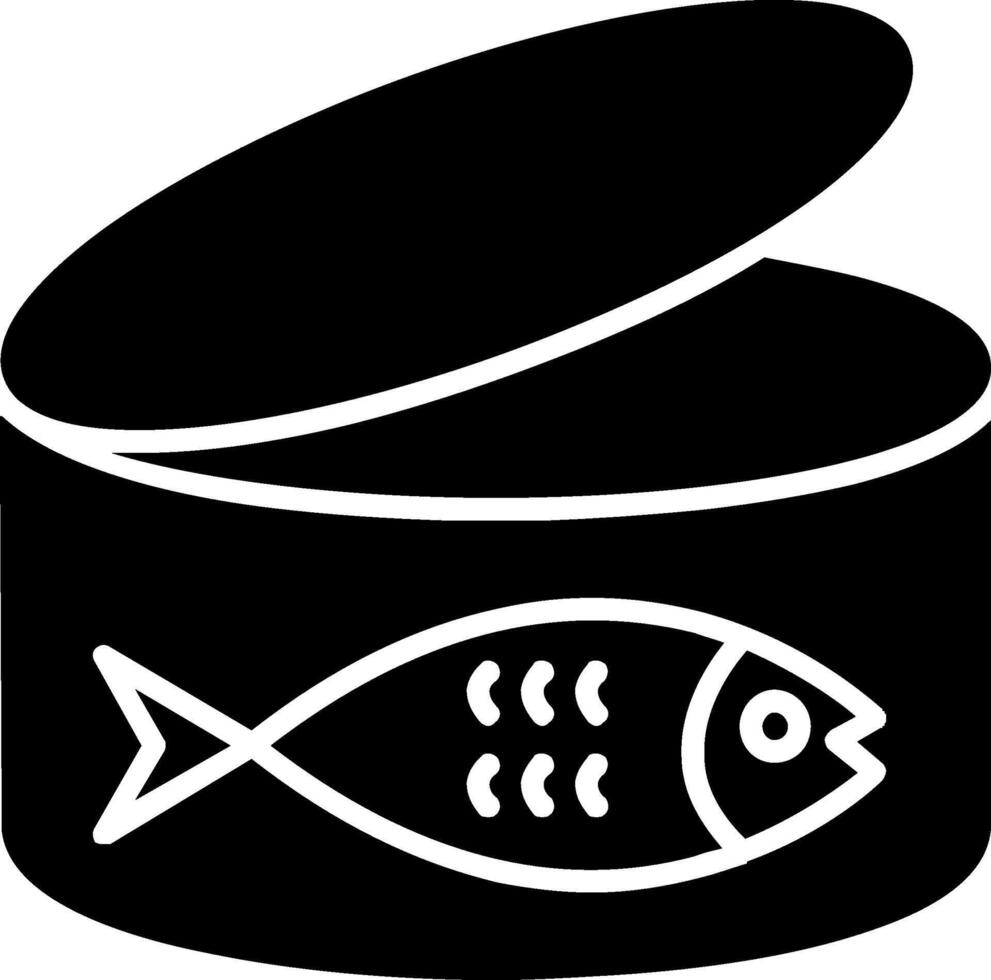tonijn glyph icoon vector