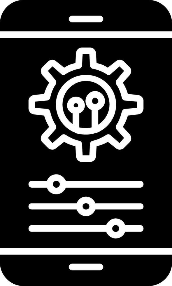 instellingen glyph-pictogram vector