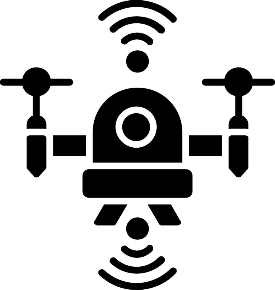 drone glyph-pictogram vector