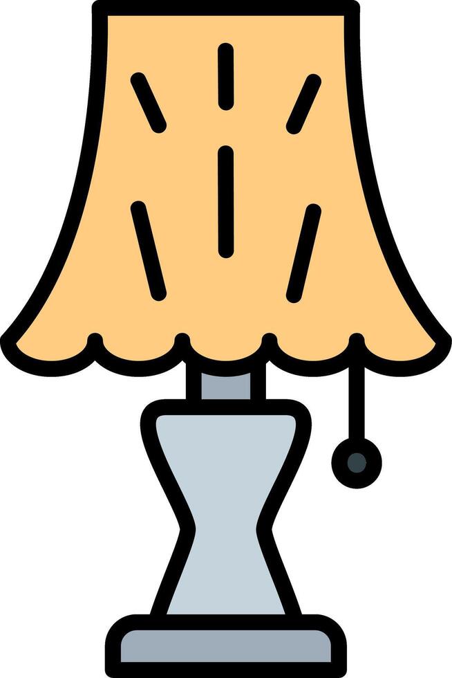 lamp lijn gevulde icoon vector