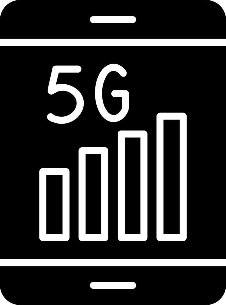 5g glyph icoon vector