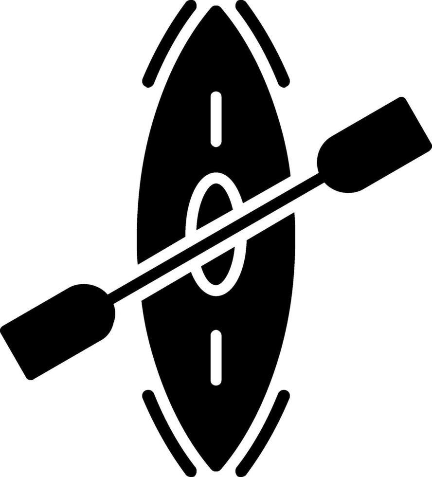 kajak glyph-pictogram vector