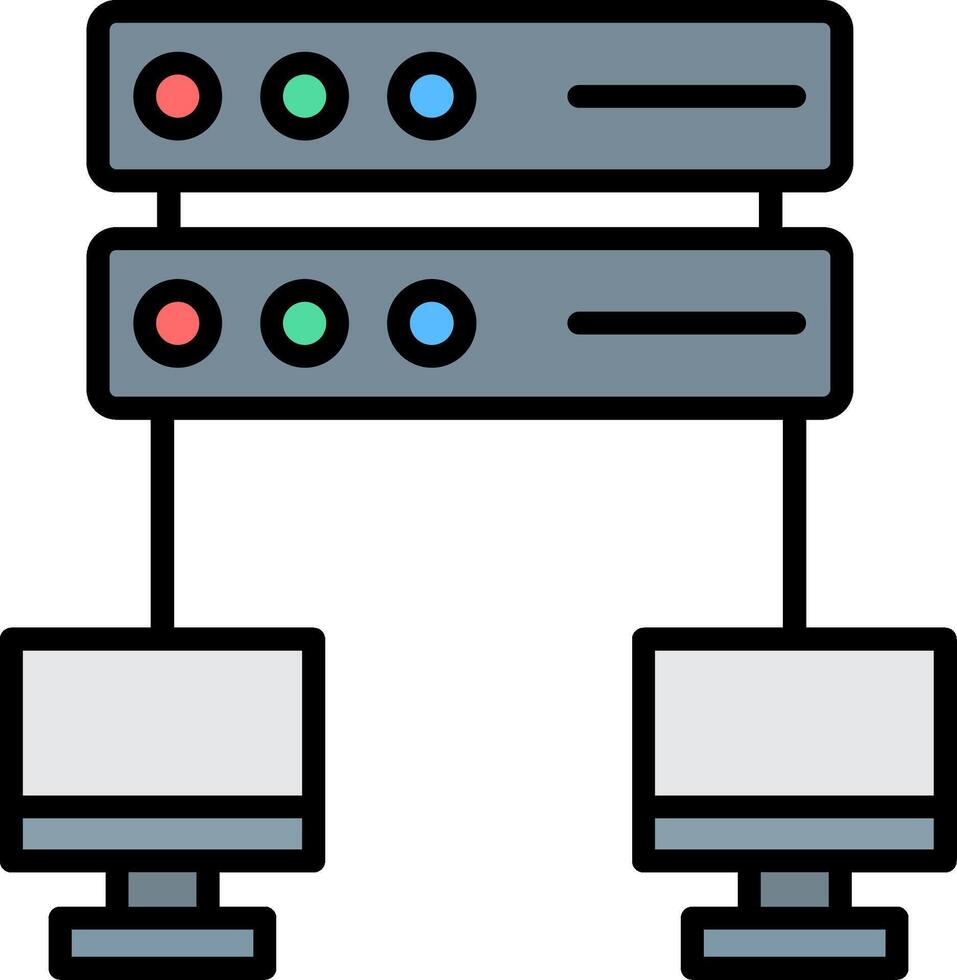 netwerken lijn gevulde icoon vector