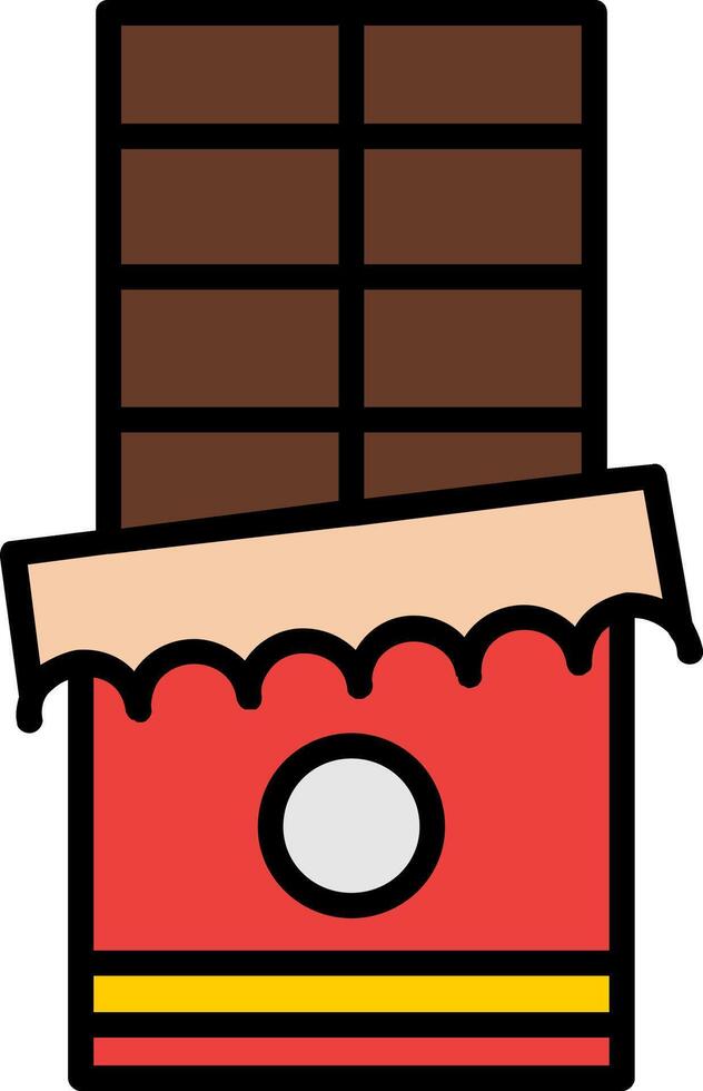 chocola lijn gevulde icoon vector