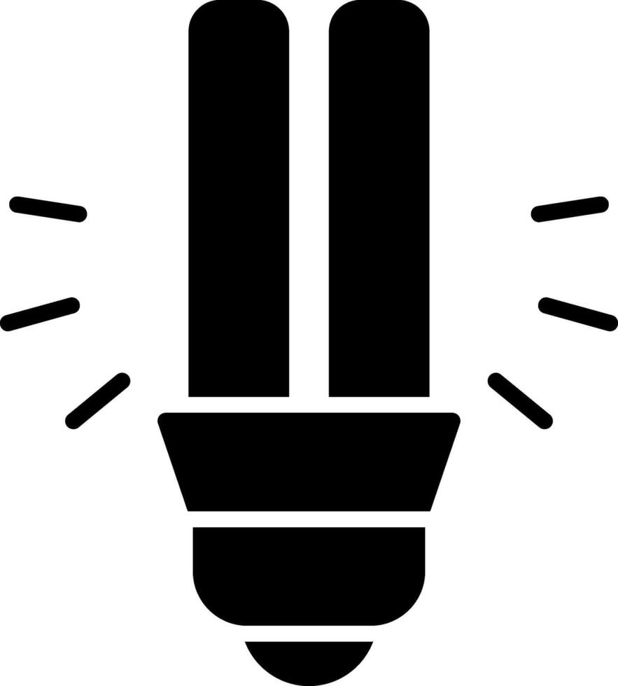 gloeilamp glyph icoon vector