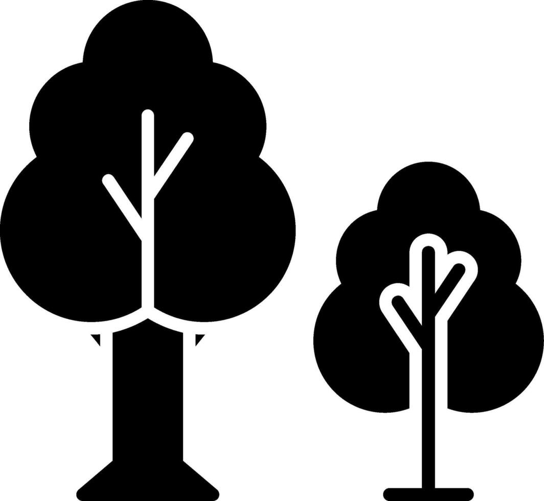 bomen glyph icoon vector
