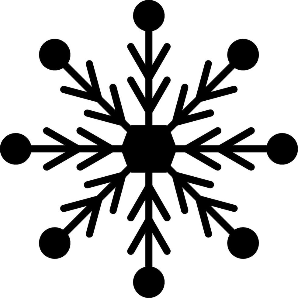 sneeuwvlok glyph icoon vector
